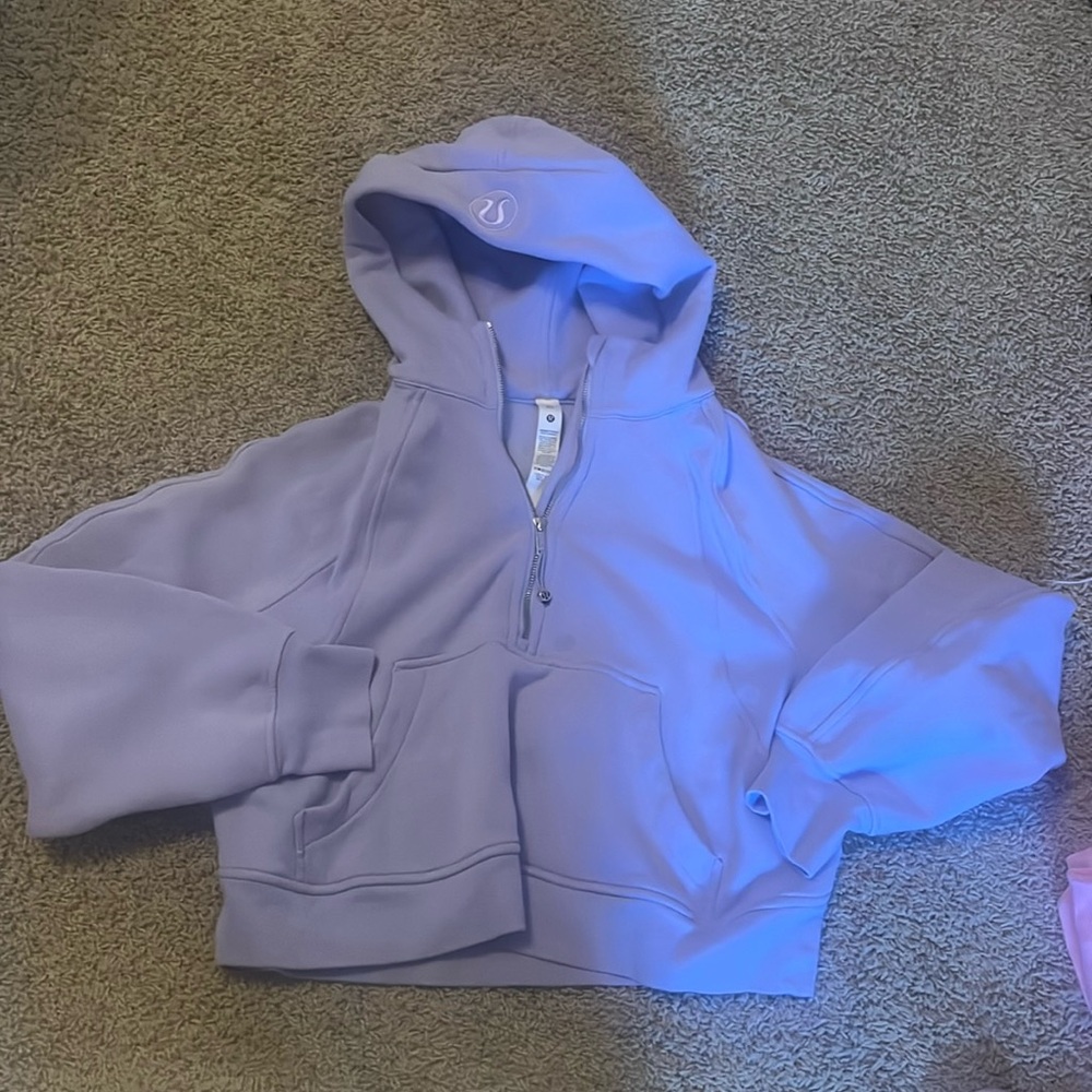 Lululemon cropped scuba quarter zip hoodie